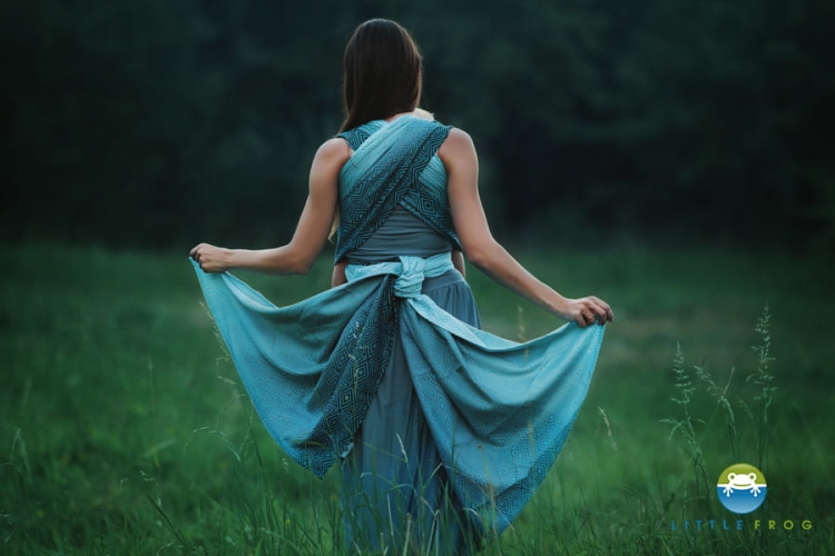 Little Frog spinel - chusta tkana długa