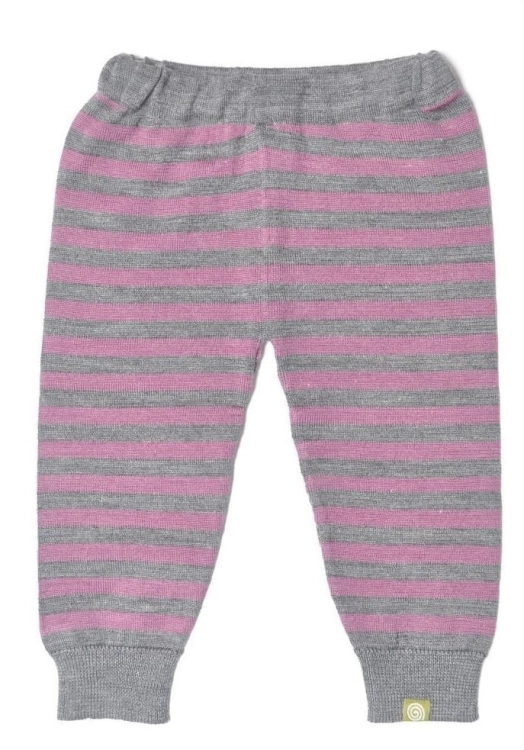 Wełniane legginsy z jedwabiem- NUI ORGANICS - grafitowo-jagodowy