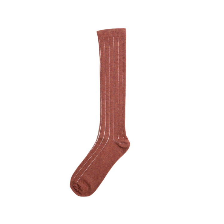 Wełniane podkolanówki dziecięce - NUI ORGANICS- 2-3 lata rust