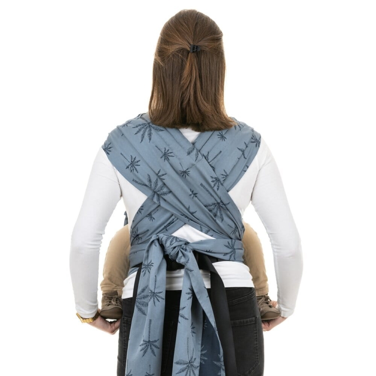 Fidella flyclick toddler palm trees dove blue - nosidło hybrydowe regulowane