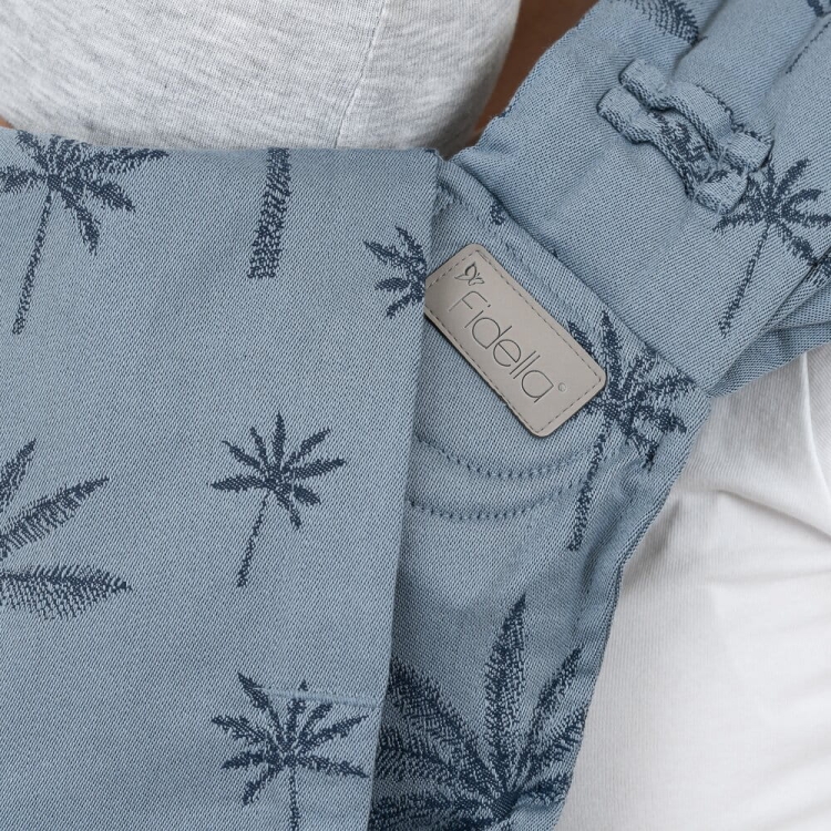 Fidella flyclick toddler palm trees dove blue - nosidło hybrydowe regulowane