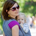 Storchenwiege leo schwarz-weiss - chusta tkana długa