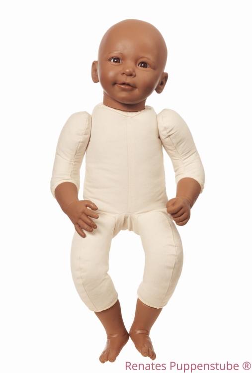 Renates' Puppenstube Lisa2 dark ze stawami w rękach - lalka treningowa do nauki noszenia w chustach i nosidłach