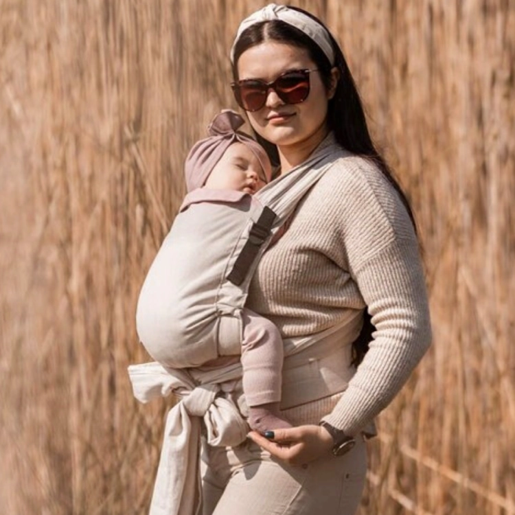 Luna Dream half buckle diamond creamy - nosidło hybrydowe regulowane