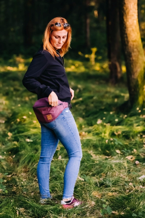 Mabibi lniana śliwkowa - giga nerka na biodro