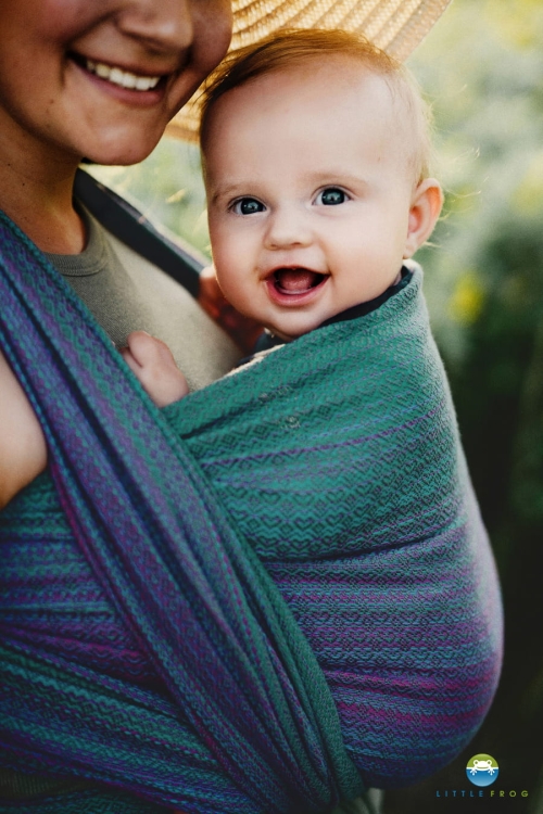 Little Frog lovely nightfall - chusta długa tkana