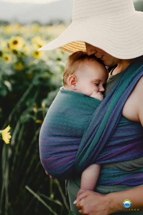 Little Frog lovely nightfall - chusta długa tkana