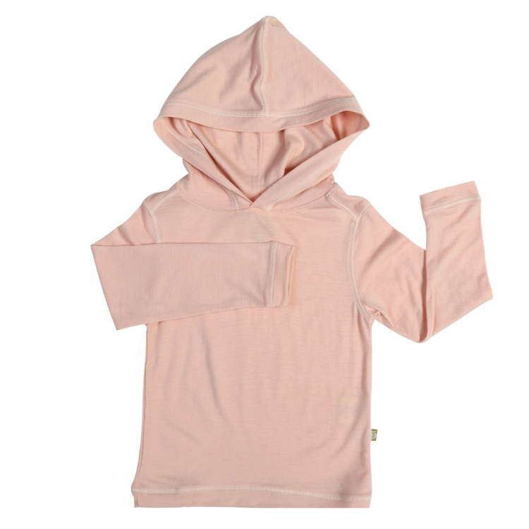 Wełniana Bluza z kapturem- NUI ORGANICS - jasnoróżowy