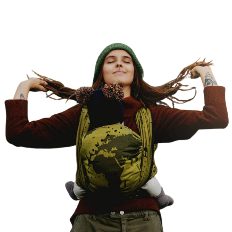 Little Frog gold wanderlust - chusta tkana długa