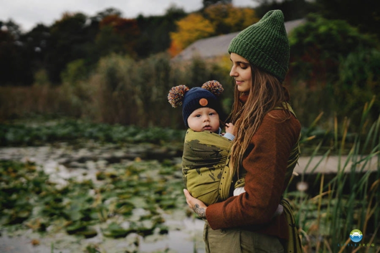 Little Frog gold wanderlust - chusta tkana długa