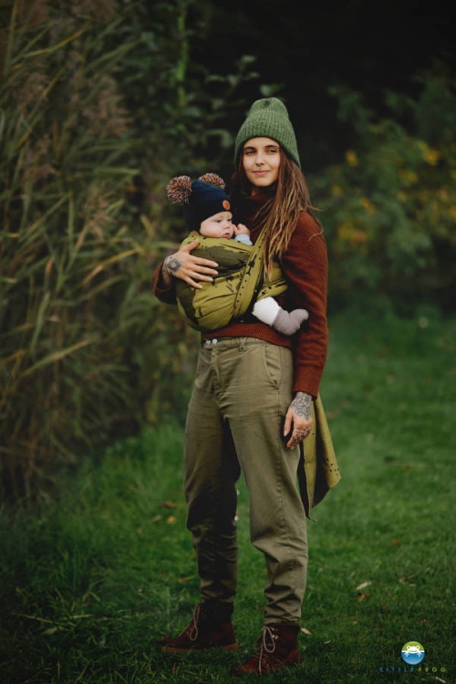 Little Frog gold wanderlust - chusta tkana długa