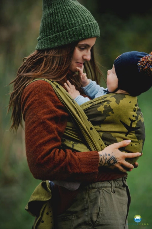 Little Frog gold wanderlust - chusta tkana długa