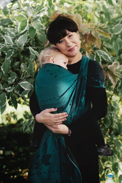 Little Frog teal wanderlust - chusta tkana długa