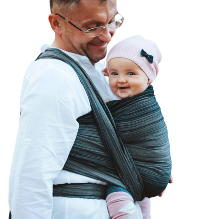 Little Frog hematyt - chusta tkana długa