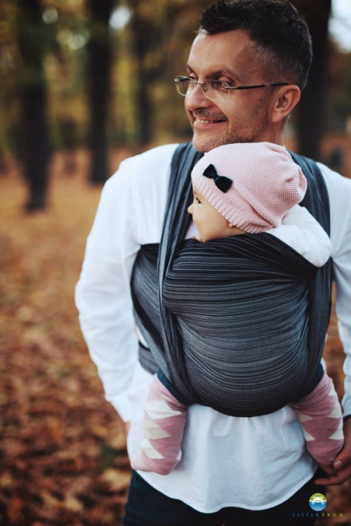 Little Frog hematyt - chusta tkana długa