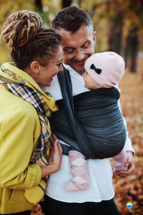 Little Frog hematyt - chusta tkana długa