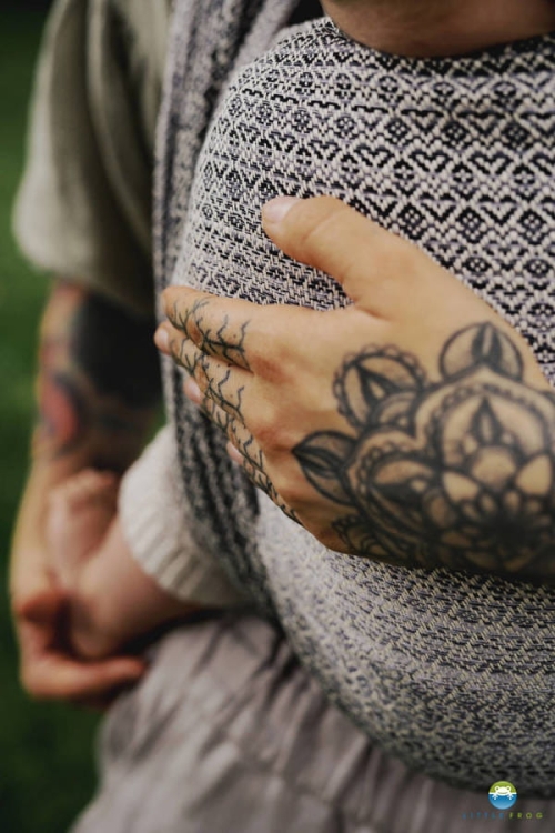 Little Frog lovely fog - chusta tkana długa