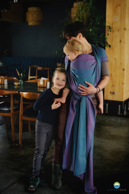 Little Frog lovely nightfall - chusta długa tkana