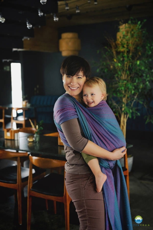 Little Frog lovely nightfall - chusta długa tkana