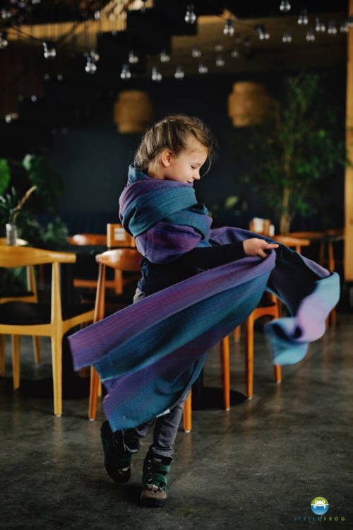 Little Frog lovely nightfall - chusta długa tkana