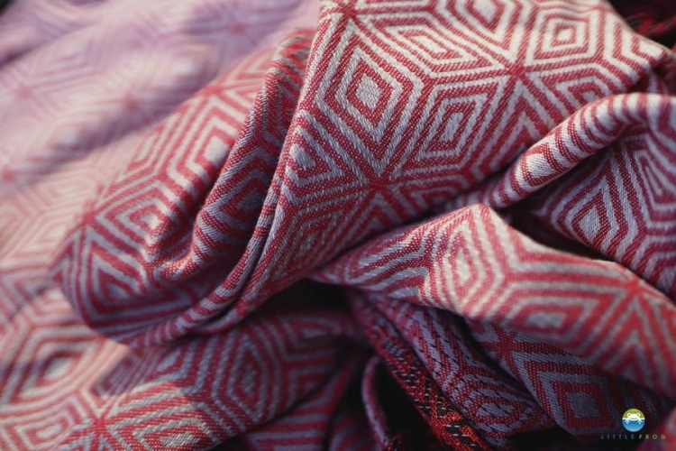 Little Frog ruby cube - chusta tkana długa