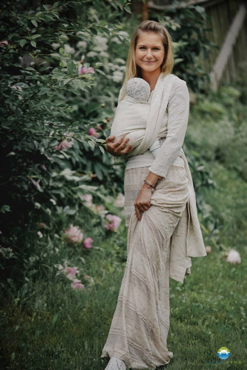 Little Frog summer meadow - chusta tkana długa