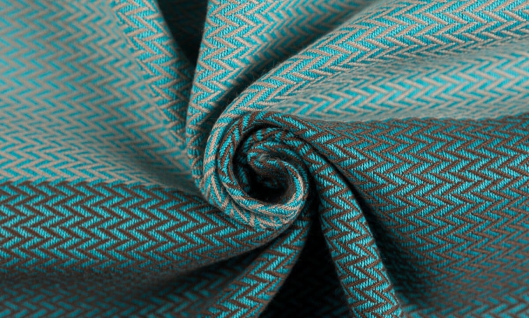 LennyLamb mała jodełka baby mint - chusta tkana długa