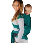 Lennylamb lennyhybrid preschool mała jodełka szmaragd - nosidło hybrydowe regulowane