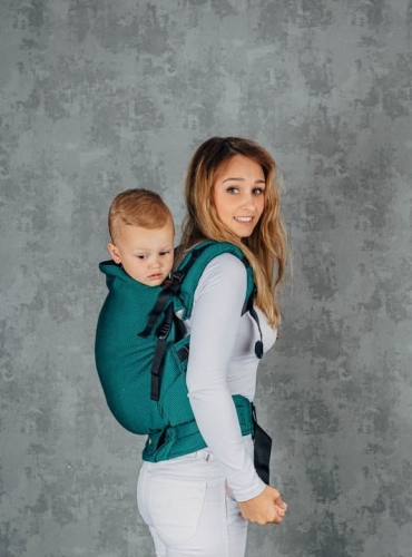 LennyLamb lennypreschool mała jodełka szmaragd - nosidło klamrowe regulowane