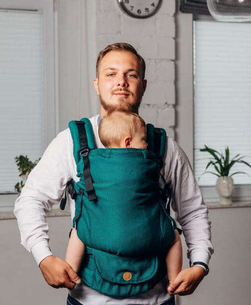 LennyLamb lennyupgrade mała jodełka szmaragd - nosidło klamrowe regulowane