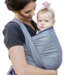 Luna Dream adamant szary z niebieskim - chusta długa tkana