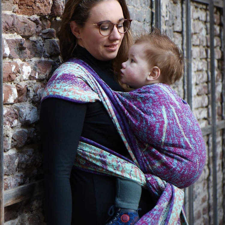 Yaro meteor ultra raspberry blue seacell - chusta długa tkana