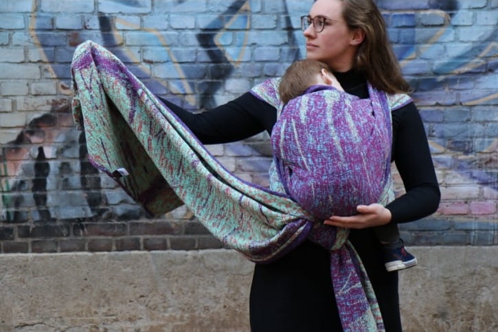 Yaro meteor ultra raspberry blue seacell - chusta długa tkana