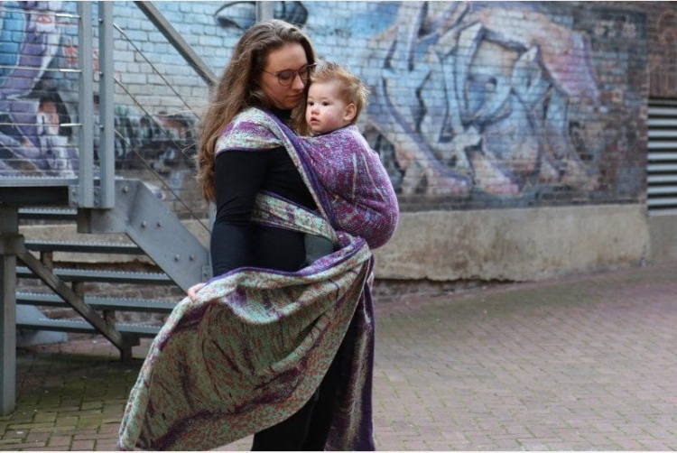 Yaro meteor ultra raspberry blue seacell - chusta długa tkana