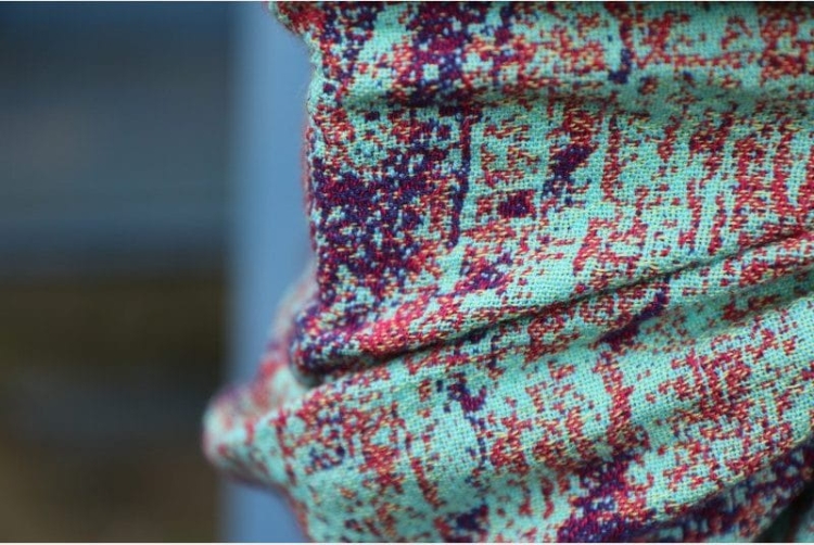 Yaro meteor ultra raspberry blue seacell - chusta długa tkana