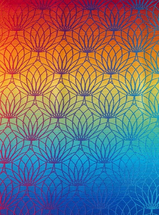 LennyLamb lennylight tęczowy lotos - nosidło klamrowe regulowane