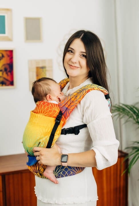 LennyLamb lennylight tęczowy lotos - nosidło klamrowe regulowane