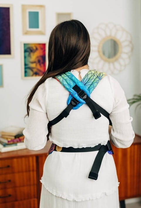 LennyLamb lennylight tęczowy lotos - nosidło klamrowe regulowane