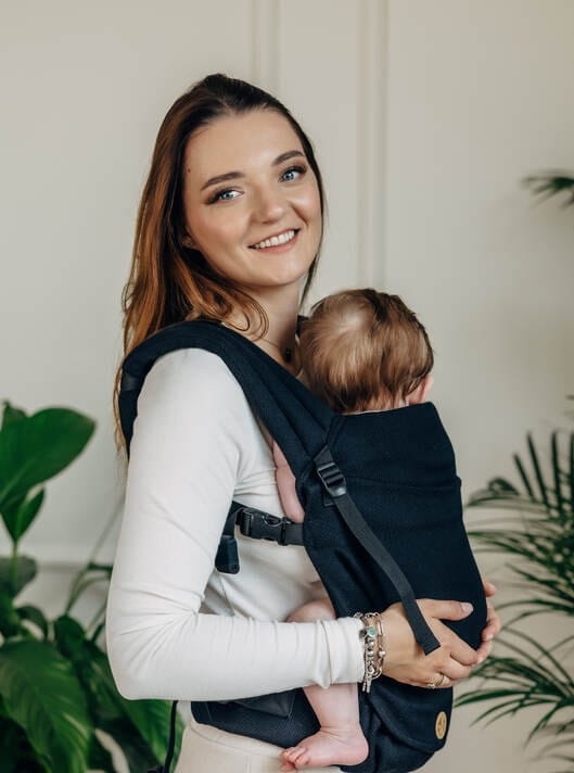 LennyLamb lennylight mała jodełka heban - nosidło klamrowe regulowane