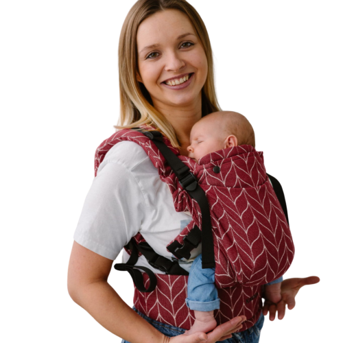 Kavka multi-age PRO burgund braid cotton - nosidło klamrowe regulowane