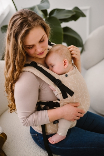 Kavka multi-age PRO vanilla braid cotton - nosidło klamrowe regulowane