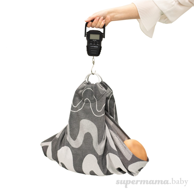 SuperMama grey waves - tuląca waga niemowlęca