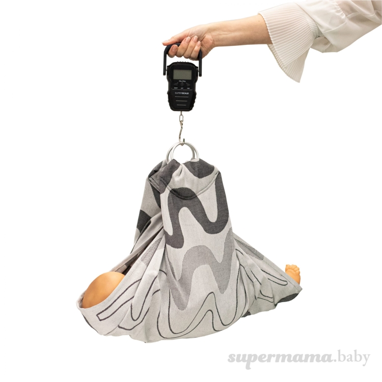 SuperMama grey waves - tuląca waga niemowlęca