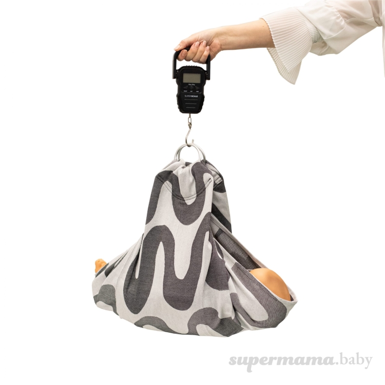 SuperMama grey waves - tuląca waga niemowlęca