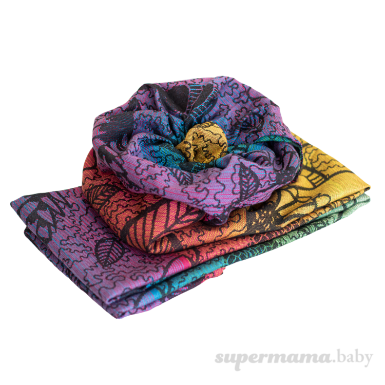 SuperMama chusto-waga magical garden 2w1 - chusta kółkowa i waga niemowlęca