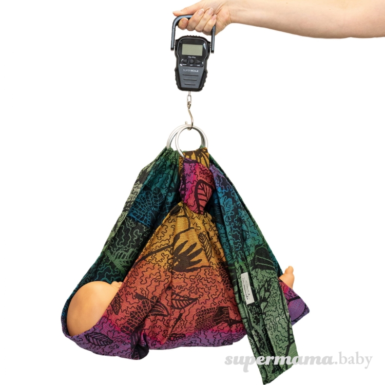SuperMama chusto-waga magical garden 2w1 - chusta kółkowa i waga niemowlęca