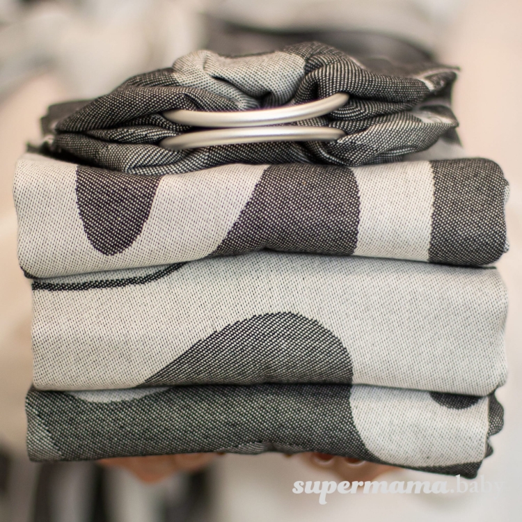 SuperMama chusto-waga grey waves 2w1 - chusta kółkowa i waga niemowlęca