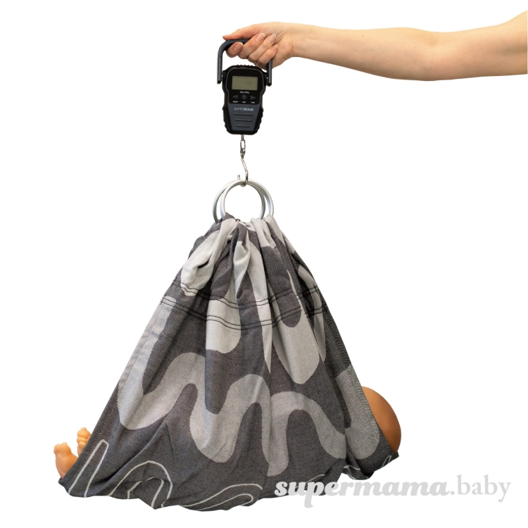 SuperMama chusto-waga grey waves 2w1 - chusta kółkowa i waga niemowlęca