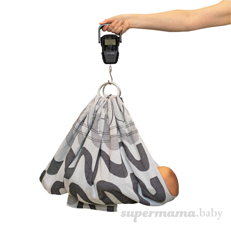 SuperMama chusto-waga grey waves 2w1 - chusta kółkowa i waga niemowlęca