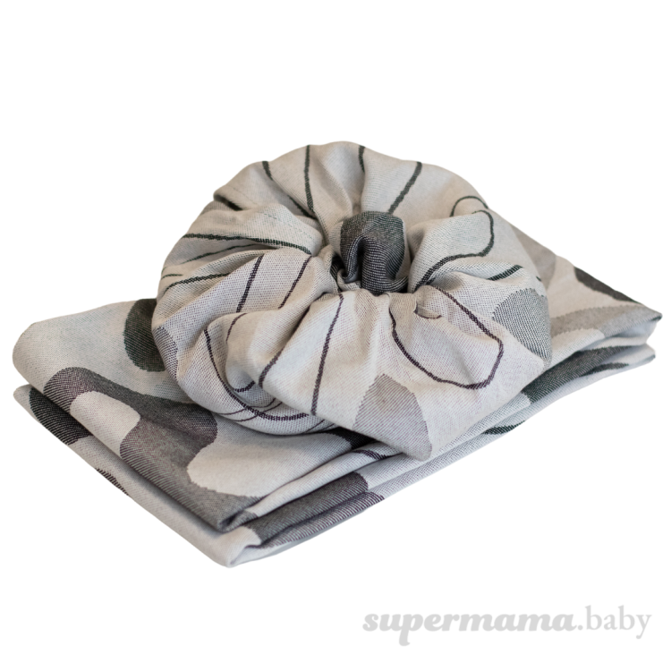 SuperMama chusto-waga grey waves 2w1 - chusta kółkowa i waga niemowlęca